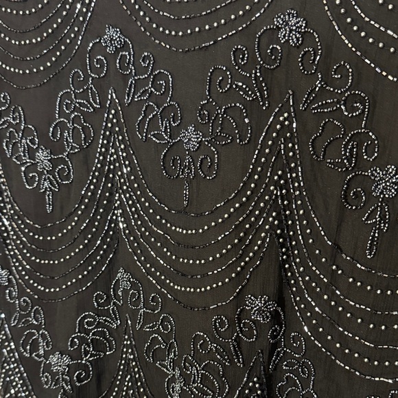 Papell Boutique Black and Silver Beaded Blouse - Picture 4 of 5